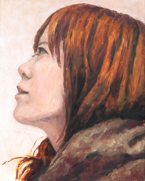 登場人物Cの頭部1-The head 1 of the character C/0.91×0.73m/Oil on canvas/2014