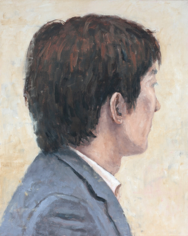 登場人物Eの頭部2-The head 2 of the character E/0.91×0.73m/Oil on canvas/2014