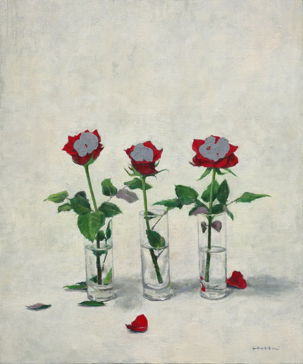 3本のバラ-Three roses/0.73×0.61m/Oil on canvas/2014