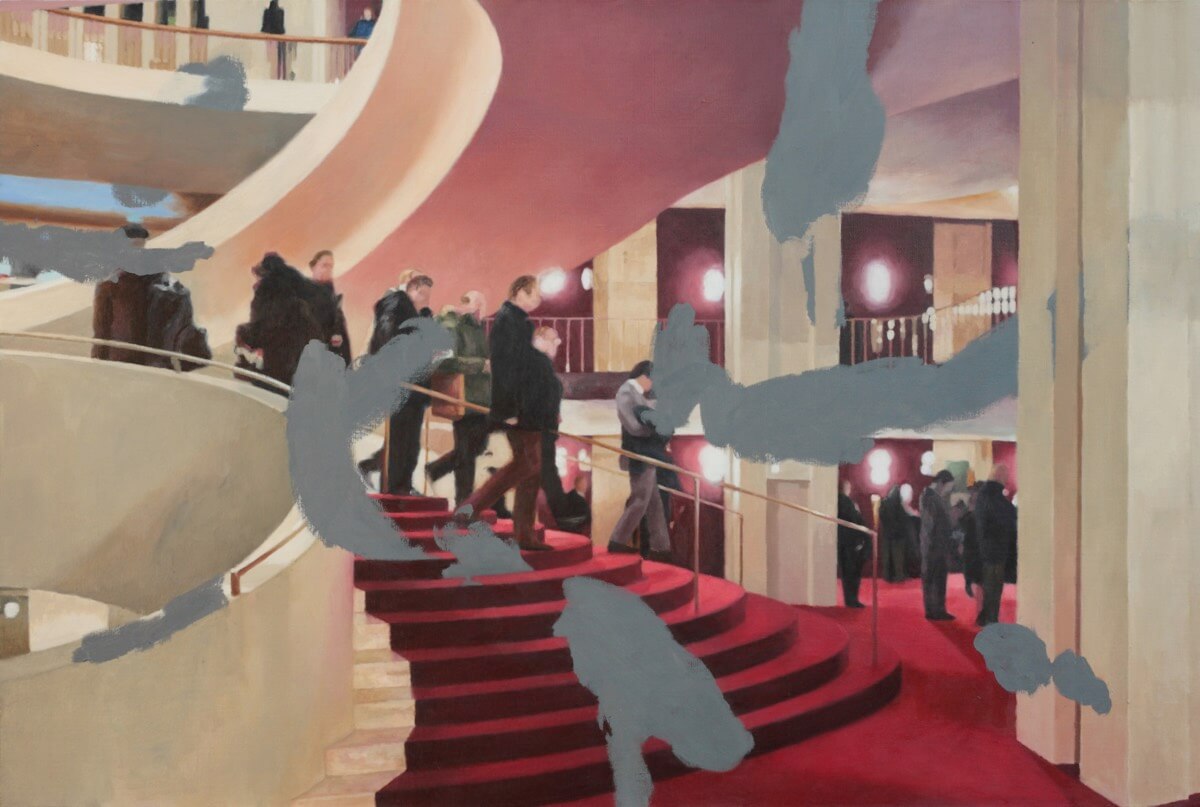 グレイの在るホール-The hall where gray exists/1455x970mm/Oil on canvas/2015