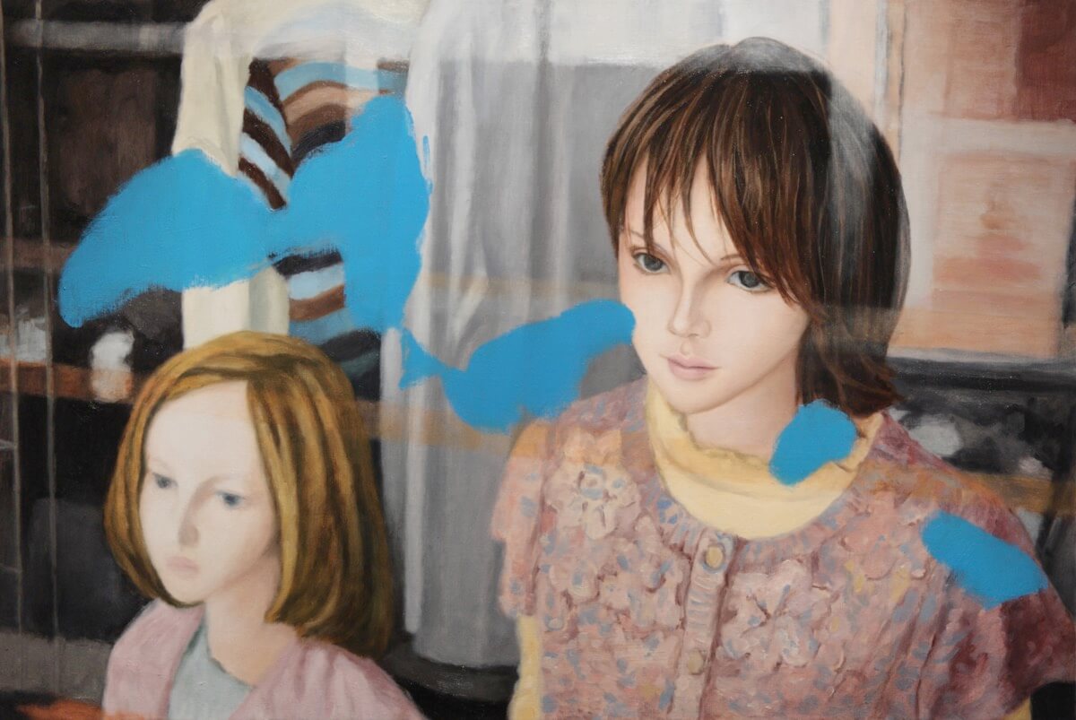 ブルーの在るショーウィンドウ-The shop window in which blue exists/910x606mm/Oil on canvas/2015