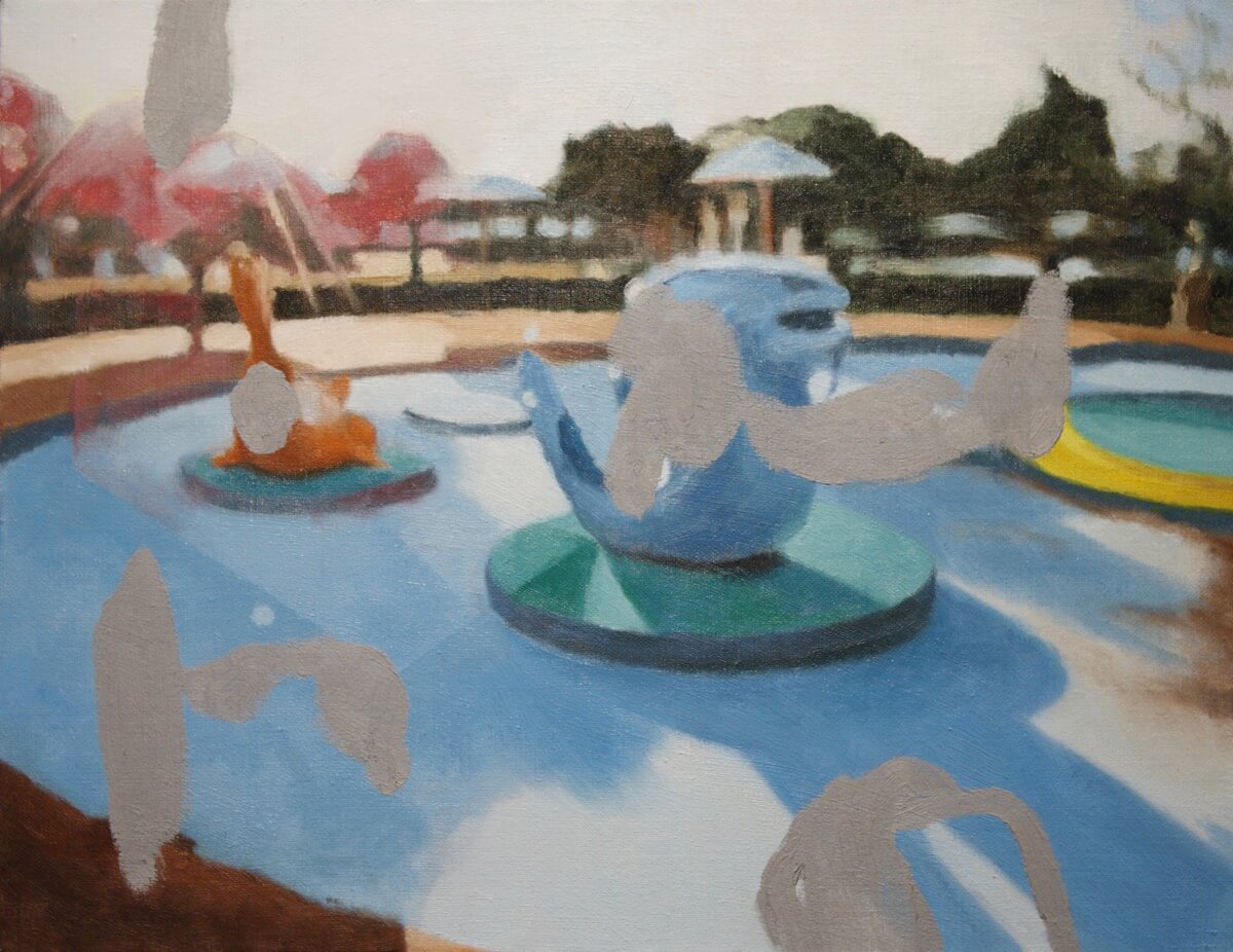 グレイの在る公園-The park where gray exists/410x318mm/Oil on canvas/2015