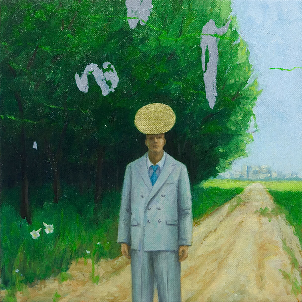 歩くと解ることもある/273×273mm/Oil on canvas/2023