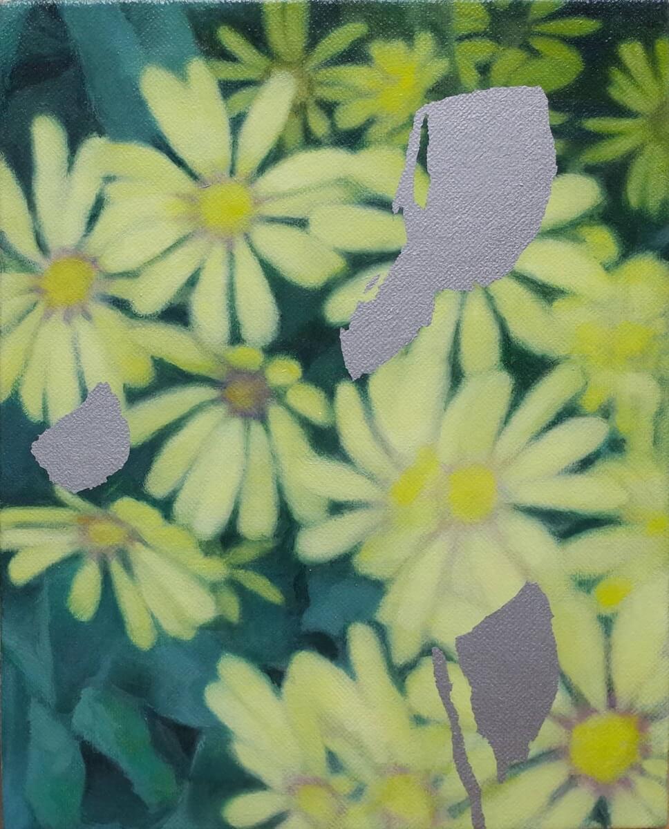 黄色い花-Yellow flowers/242x333mm/Oil on canvas/2018