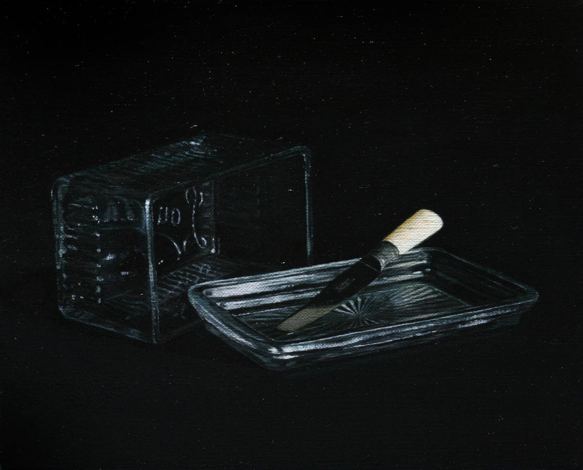 空のバターケース-Empty butter case/220x273mm/Oil on canvas/2020