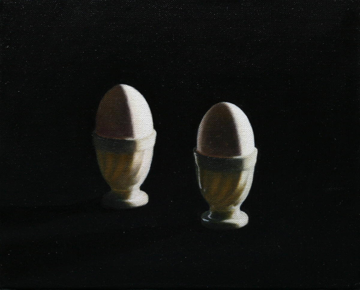 二つの卵-Two Eggs/220x273mm/Oil on canvas/2020