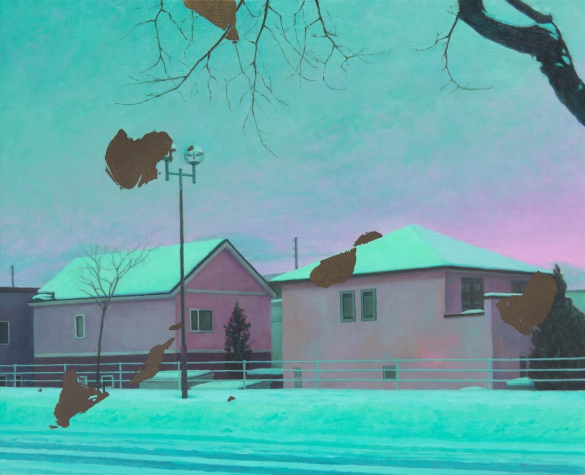 雪の日-Snowy days (Sapporo)/530×652mm/Oil on canvas/2019